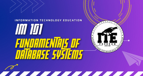 IM 101 - Fundamentals of Database Systems